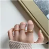 Cluster Rings Siology 925 Sterling Sier Three Layers Glossy Close Loop Minimalist Design Elegant For Women 2021 Japan Jewelry Drop D Dho5J