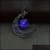 Colliers pendentif brillant dans le collier ras du cou sombre Collares bijoux livraison directe pendentifs Dhc1T