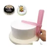 Cake Tools S Justerbar höjd skrapa fondant spatas kant smidigare diy dekoration tillbehör nivå roterande droppleverans hem gar dhj8g