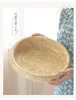 Plates Creative Simple Round Bamboo Fruit Tray Dessert Plate Bread Seed Dish Bun Cake Basket