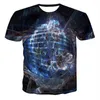 Heren t shirts 2023 kleding aangepaste 3d klok printing t-shirt mode korte mouw shirt street style s-6xl