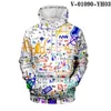 Herrtröjor mode vetenskaplig formel 3d harajuku hoodie tröja kläder höst kvinnors komfort matematik tryck pullover