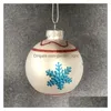 Decorações de Natal Ornamentos de bola de vidro Pingente Gift Comércio Exterior Layout Creative 6,5 cm Painteado Droga Drop Drop Ho dhdnt
