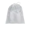 Storage Boxes 10pcs/Overshoe Dust Cover Non Woven Dustproof Drawstring Transparent Bag Travel Shoe Dry Protection Tissue
