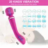 Adult massager 20 Speeds Powerful Dildo Vibrator Female AV Magic Wand Massager G Spot Clitoris Stimulator Sex Toys for Women Masturbator