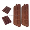 Backformen Sile Mold 12 sogar Schokolade Fondant Formen DIY Candy Bar Mod Kuchen Dekoration Werkzeuge Küchenzubehör 414 N2 Drop Deli Otnxf