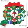 Christmas Decorations Felt Wreath With Led Light Door Wall Hanging Decoration Kit Diy Xmas Gifts Drop Delivery Home Garden Festive P Dhm4B