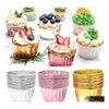 Bolo Ferramentas de Cake 10pcs Cupcake Copo Copo ￠ prova de petrolas Bak -Bak Bandey Party Wedding Festy Caissettes Golden Muffin Wrapper Drop Delivery Home Dh0wx