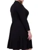 Plus Size Dresses 3/4 Sleeve Loose Casual Dress Women Conservative A-line Office Wear Female Large Clothing Work 4XL 5XL 6XL