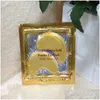 Démaquillant Goutte Collagène Cristal Masques Pour Les Yeux Antipoches Hydratant Anti-âge Or Poudre Masque Livraison Santé Beauté Dhfch