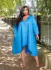 Robes de grande taille robe chemise femmes automne tenue ample élégant femme Blouses décontracté plaine Midi vente en gros goutte