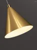 Pendant Lamps Simple Modern Bedroom Bedside Chandelier Light Luxury Copper Lamp Atmospheric Living Room Background Wall Tunnel