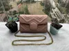 High Quality Women Shoulder bag Pu leather Fashion Gold chain bag Cross body Pure color Female handbag wallet purse 21CM