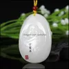 Collares pendientes Fábrica al por mayor Xinjiang Afganistán Jade blanco Vientre grande Buda sonriente Hombres y mujeres Maitreya Colgante Dro Ot60L