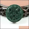 펜던트 목걸이 Xinjiang Hetian Grey Jade Belt Buckle Mens 기원 펜더 드롭 배달 보석 펜던트 OTM8E