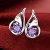 Stud Earrings Romantic 925 Sterling Silver For Women Jewelry Elegant Zircon Wing Earring Female Wedding Accessories KOFSAC