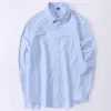 Men's Casual Shirts GREVOL 2023 Men Solid Business Long Sleeve Turn-down Collar Cotton Male Slim Fit Designs