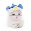 Dog Apparel Cute Funny Caps Rabbit Duck Bee Frog Shaped Puppy Kitten Party Headwear Costume Accessory Drop Delivery Home Garden Pet S Dhzwt