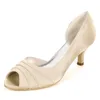 Kleidschuhe Creativesugar D'orsay Seite leer plissierte Dame Satin Abend 6 cm Heels Braut Hochzeit Prom Party Pumps offene Zehenfarbe