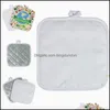 Tapis Coussinets Sublimation Blanc Bricolage Coussin Cuisine Assiette Bol Pot Insating Mat Haute Température Résistance Table Décoration 6Yp G2 Dr Otp18