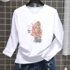 Herrar t skjortor super mamma liv momlife tryck män bomull t-shirt toppar mode harajuku stil rund hals man långärmad gata slitage