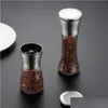 طواحين الفولاذ المقاوم للصدأ ABS Salt Grinder Shaker مع قابلة للتعديل خشن الطاحونة إسقاط التسليم المنزل حديقة المطبخ بار DHLRM