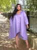 Robes de grande taille robe chemise femmes automne tenue ample élégant femme Blouses décontracté plaine Midi vente en gros goutte