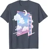 Męskie koszule 2023 Summer Men T-shirt 80S Retro Vaporwave | Pastelowe goty