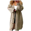 Femmes Mélanges De Laine Femmes Boho Patchwork Cardigan Long Chandail Ouvert Avant Chandails En Tricot Manteau Dame Chemises Manches Décontractées Vêtements Coréens