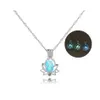 Pendant Necklaces Luminous With Lotus Necklace For Women Fashion Unique Drop Delivery Jewelry Pendants Dhsx8