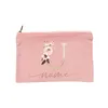 Cosmetic Bags Golden Dead Leaves Letter Bag Portable Makeup High Quality Women For Storing Things Necessaries