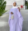 Roupas étnicas Ramadã muçulmano Raminho abayas para mulheres abaya vestido solto mangas longas batwing dubai roupas islâmicas de peru saudita