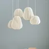 Pendant Lamps Modern Led Fabric For Dining Room Living Villa Light Creative Japanese-style Decor Hanging Lamp