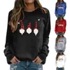 Dames truien dames vrolijk kerstronde nek hoodloze trui lange mouw top dz sweatshirt cheerrijke rits omhoog hoodie dames fuzzy pullover