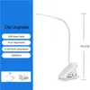 Lampade da tavolo Lampada da scrivania AXX LED Touch Protezione per gli occhi Ricarica USB Lettura Regolazione a tre stop Libro per studenti Comodino