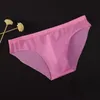 Underpants Ice Silk Men Underwear Transparent Panties Sexy Low Rise Briefs Seamless Breathable Shorts U Convex Pouch Knickers Underpant