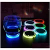 Autres Fournitures De Fête D'événement 1 Pcs Voiture Led Voitures Porte-gobelet Bas Pad Roue Lumière Er Atmosphère Décorative Bienvenue Tapis Antidérapant Couleur Dhnj7