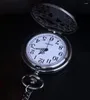 Pocket Watches 20st Free Ship Octopus Hollow Half Quartz Watch Steampunk Black med halsbandskedjan gåva för barn