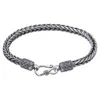 Link Bracelets Chain Braided Weaving Sterling Silver Bracelet For Men Bali 18/19/20 Cm Antique Thai 925 Jewelry Free Box