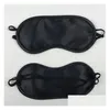 Máscaras para dormir Black Eye Mask Shade Nap Er Blindfold For Slee Travel Soft Polyester Drop Delivery Health Beauty Vision Care Dhvnr