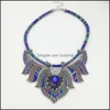 H￤nge halsband chunky haklapp uttalande vridmoment choker bohemia afrikanskt Egypten Tribal K3nd Drop Delivery Smycken Pendants DHL42