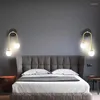 مصابيح الجدار الحد الأدنى مصباح LED دراسة غرفة نوم بجانب السرير الإبداعي زخرفة الإضاءة