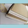 Anteckningar tomma handgjorda vintage Kraft Paper Sheet Sketch Book for School Student Sing Notebook 2 8JC2 B Drop Delivery Office Busines OTWJC