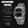 ساعة Wristwatches Haiqin Mechanical Automatic Men's Watches Mens Top Men Watch Steel Waterproof Wristwatch Reloj Hombres 2023