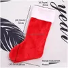 Décorations de Noël Rouge Short Fluff Premium Stocking Gift Bag Family Year Drop Delivery Home Garden Festive Party Supplies Dhtew