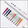 Stylos à bille Creative Add A Bead Diy Pen Original Perlé Personnalisable Lampe Travail Artisanat Outil D'écriture Drop Delivery Office School Bus Otdbu