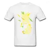 Herr t-skjortor typ tshirt män ananas uttryckt tryckt på t-shirts manlig kort ärm modemärke tee plus size skjorta svart herr