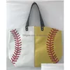 Sacs de rangement Sporty Canvas Softball Baseball Basketball Soccer Totes Inventaire Vente en gros Drop Delivery Home Garden Housekee Organizat Dh13S