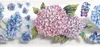 Geschenkwikkeling Vintage Hydrangea Paarse bloemenschaal Glanzende Washi Pet voor kaart maken DIY Scrapbooking Plan Decoratieve sticker