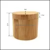 Boîtes De Rangement Poubelles Boîte En Bambou Naturel Montre-Bracelet Bijoux En Bois Hommes Titulaire Collection Vitrine Drop Delivery Maison Jardin Maison Dhxpc